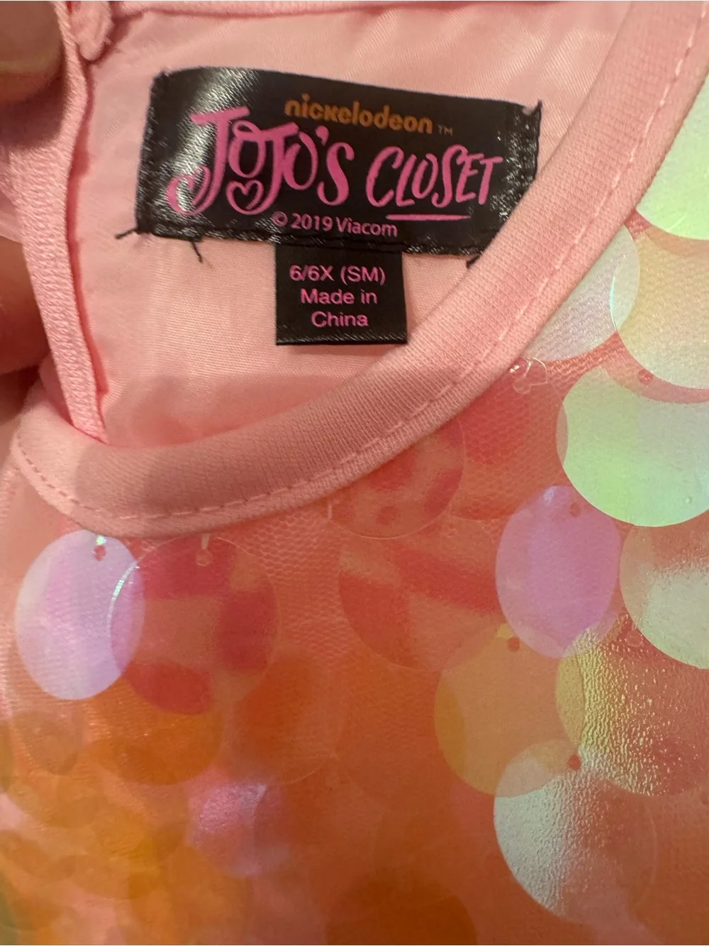 GIRLS Jojo Siwa Pink Sequin Romper Nickelodeon / 6/6X